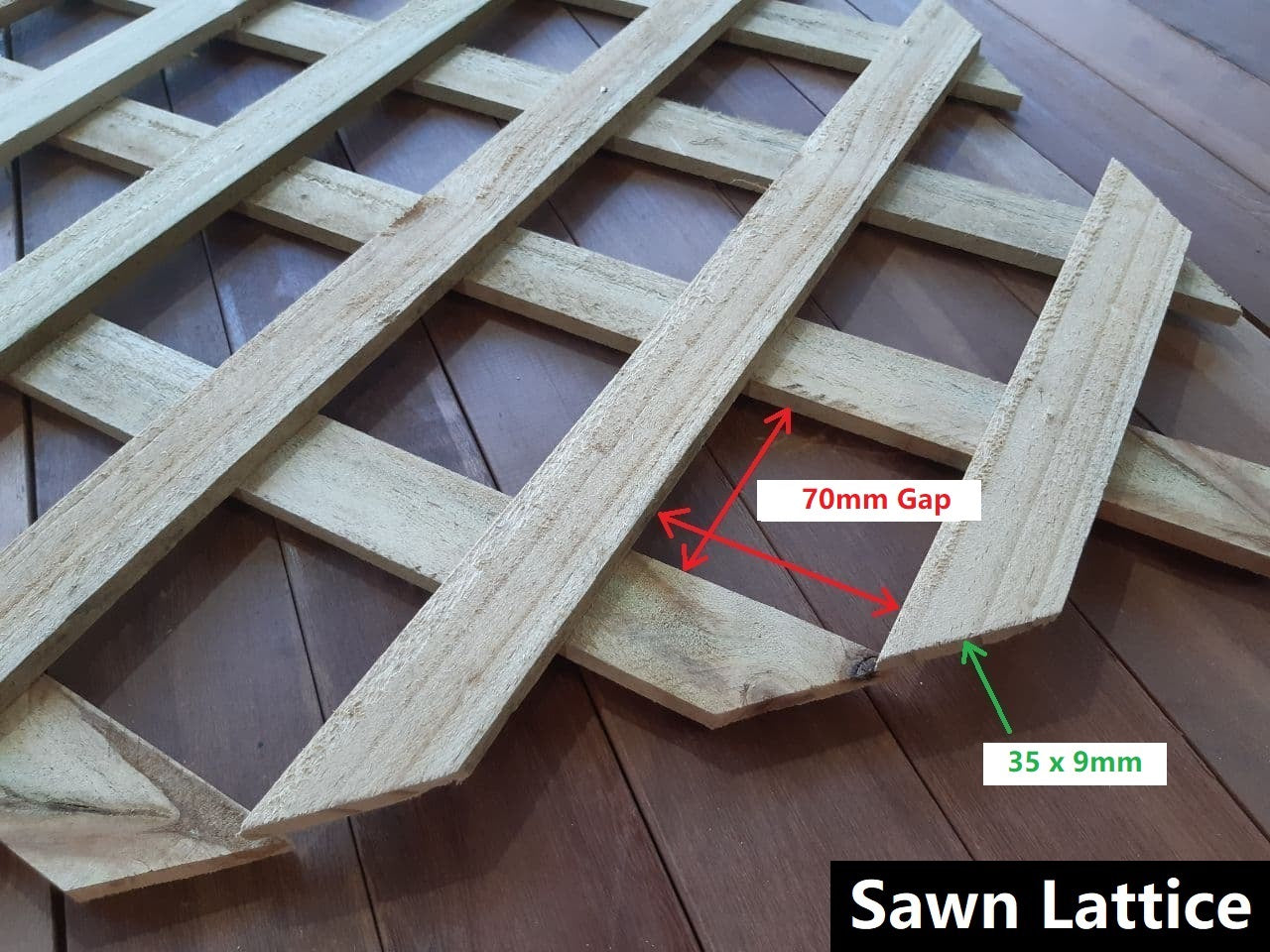 Sawn Square Treated Pine Lattice